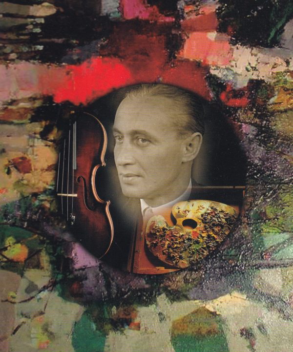 Detail from the cover of Still Life with Violin, a biography of Stefan Lokos